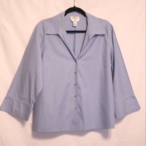 Talbot's wrinkle resistant  light blue button-down shirt